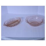 Pink Depression glassware...