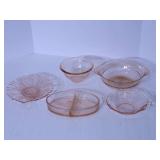 Pink Depression glassware...