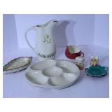 Redwing, Frankoma, and vitnage salt...