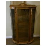 Vintage curved glass Curio cabnet 5...
