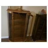Vintage curved glass Curio cabnet 5...