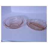 Pink Depression glassware...