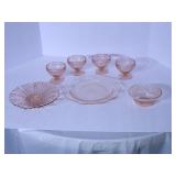 Pink Depression glassware...