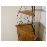Wooden/metal corner shelf 70