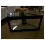 Glass and Black Metal TV Stand 22x4...