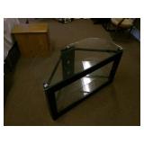 Glass and Black Metal TV Stand 22x4...