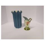 Blue Redwing vase 9