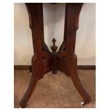 Antique Victorian Eastlake Cherrywood Table with Marble Top