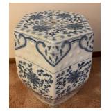 Lovely Blue and White Porcelain Garden Stool