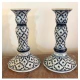 Handcrafted Chinoiserie Candle Holders