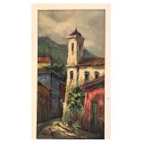 Original Painting "Igreja Colonial" by C. Marcos