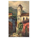 Original Painting "Igreja Colonial" by C. Marcos