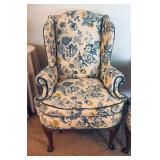 Vintage Floral Wingback Chairs by Henredon for Gabberts
