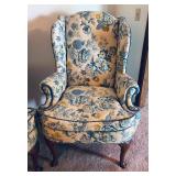 Vintage Floral Wingback Chairs by Henredon for Gabberts