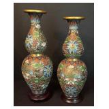 Vintage Cloisonné Ware Vases
