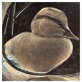 Etched Crystal Duck and Rabbit Sculptures