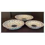 Set of Three Shallow Nesting Bowls from Thailand
