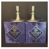 Pair of Selangor Pewter Candle Holders