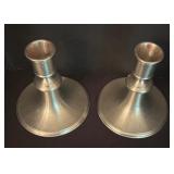 Pair of Selangor Pewter Candle Holders