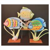 Three Fabulous Fish Motif Tea Light Candle Holders