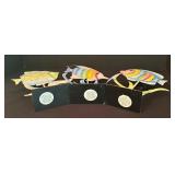 Three Fish Motif Tea Light Candle Holders