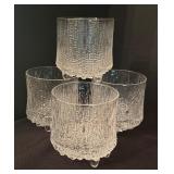 Iittala Ultima Thule Carafe with Four Coordinating Low Ball Glasses / Iittala Ultima Thule Cocktail Pitcher Set