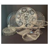 Crystal and Clear Glass Platters, Pedestal Cake Plate, Covered Candy Dish and More!
