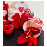 Valentines Hearts, Mugs, Plates and Fun Decor
