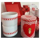 Valentines Hearts, Mugs, Plates and Fun Decor