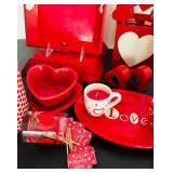 Valentines Hearts, Mugs, Plates and Fun Decor