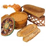 Baskets and More including Amish Woven Bamboo French Bread Basket and More