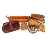 Baskets and More including Amish Woven Bamboo French Bread Basket and More