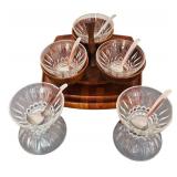 Vintage Solid Walnut Condiment Bowls, Teak Bowls, 7 Glass Bowls and More