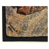 Brazilian Copper on Dentrite Raised Relief Wall Plaque Handmade by Johannes Van Dartelen