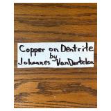 Brazilian Copper on Dentrite Raised Relief Wall Plaque Handmade by Johannes Van Dartelen