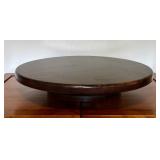 Vintage Ethan Allen Dark Wood Solid Lazy Susan