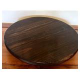 Vintage Ethan Allen Dark Wood Solid Lazy Susan