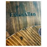 Vintage Ethan Allen Dark Wood Solid Lazy Susan