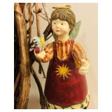 Pretty Stick Wreath Adorned with Angels and Hotpad