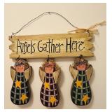 Adorable Wood Angel Decorative Wall Hangings