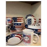 Amazing Variety of America Red, White and Blue Plates, Bowls and Cups