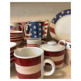 Amazing Variety of America Red, White and Blue Plates, Bowls and Cups
