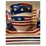 Amazing Variety of America Red, White and Blue Plates, Bowls and Cups