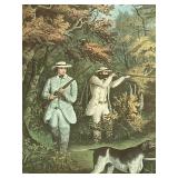 Beautiful Framed Print "Woodcock Shooting"