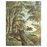 Beautiful Framed Print "Woodcock Shooting"