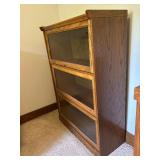 Vintage Three Section Barrister Cabinet / Bookcase