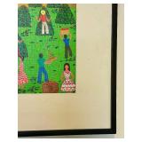 Beautiful Bright Painting of Workers in the Fields, Appears to be original