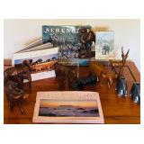 African Souvenir Treasures including Hand Carved Animals, Informational Books, Candle Holders and More!