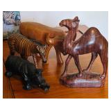 African Souvenir Treasures including Hand Carved Animals, Informational Books, Candle Holders and More!