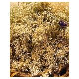 Large Rattan Basket with Faux Foliage